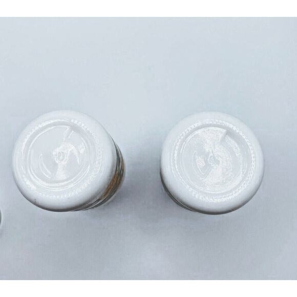 Vintage Avon Milk Glass Salt & Pepper Shakers Retro Hippie Flower Power 1960s - Picture 4 of 6